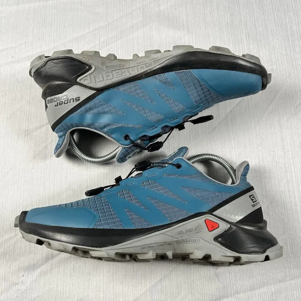 Salomon Supercross Women’s Size 7.5 Blue Trail Sneakers Running Shoes 409306 - Picture 1 of 7